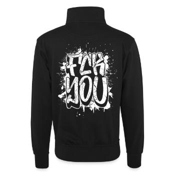 F*ck You Graffiti – Pour tous sans filtres - Sweat col montant zippé unisexe - noir - Dos