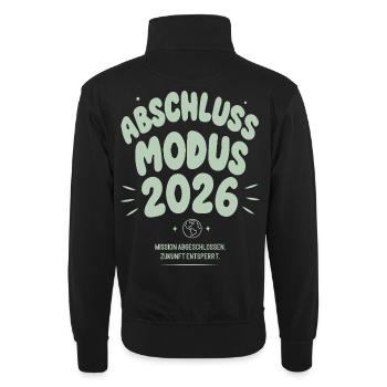 Abschluss Modus 2026 - Unisex Pullover mit Zip-Kragen - Schwarz - Hinten