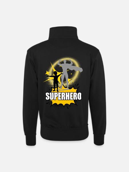 Super bébé - Sweat col montant zippé unisexe - noir
