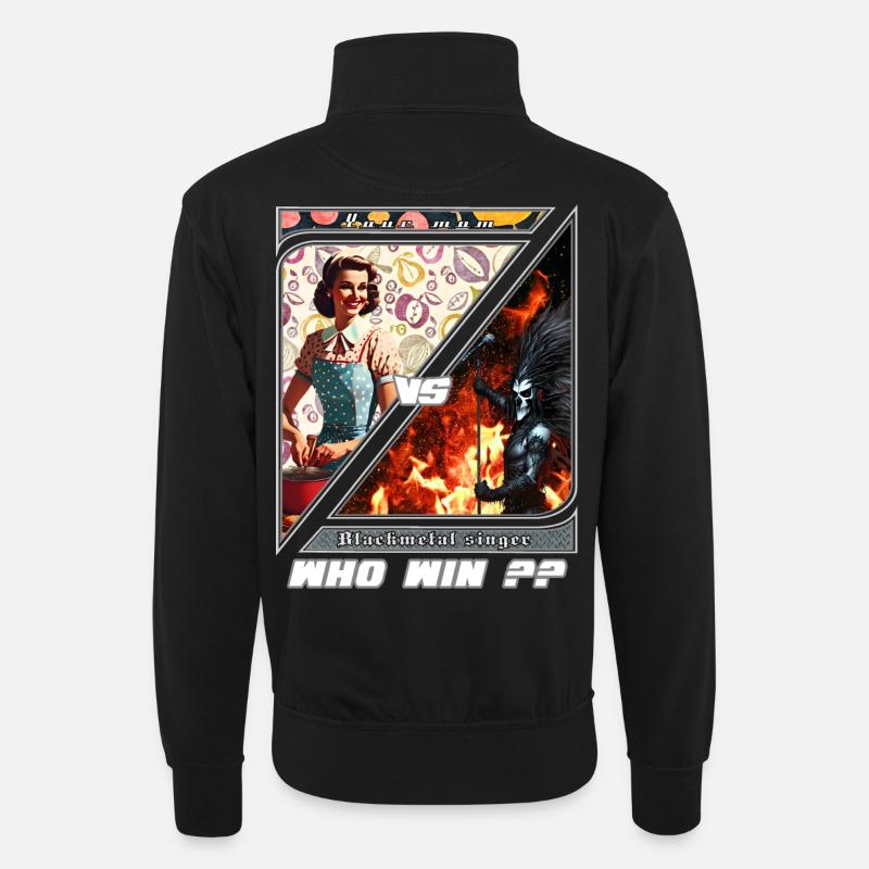 Duel Retro Metal Moderne - Sweat col montant zippé unisexe - noir