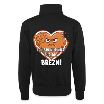 Amateur de bretzels - Sweat col montant zippé unisexe - noir - Dos