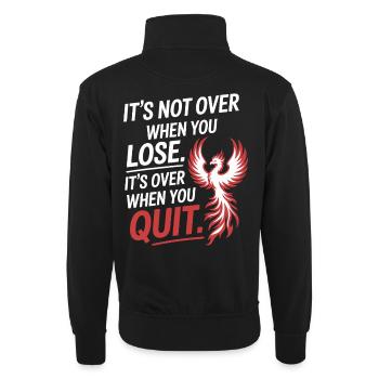 Ce n’est pas fini quand vous perdez la motivation de la persévérance - Sweat col montant zippé unisexe - noir - Dos