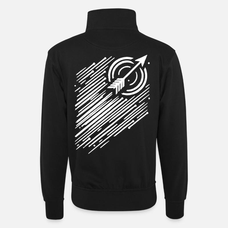 Archery Archer BSV Archery Bow - Unisex sweater with zip collar - black