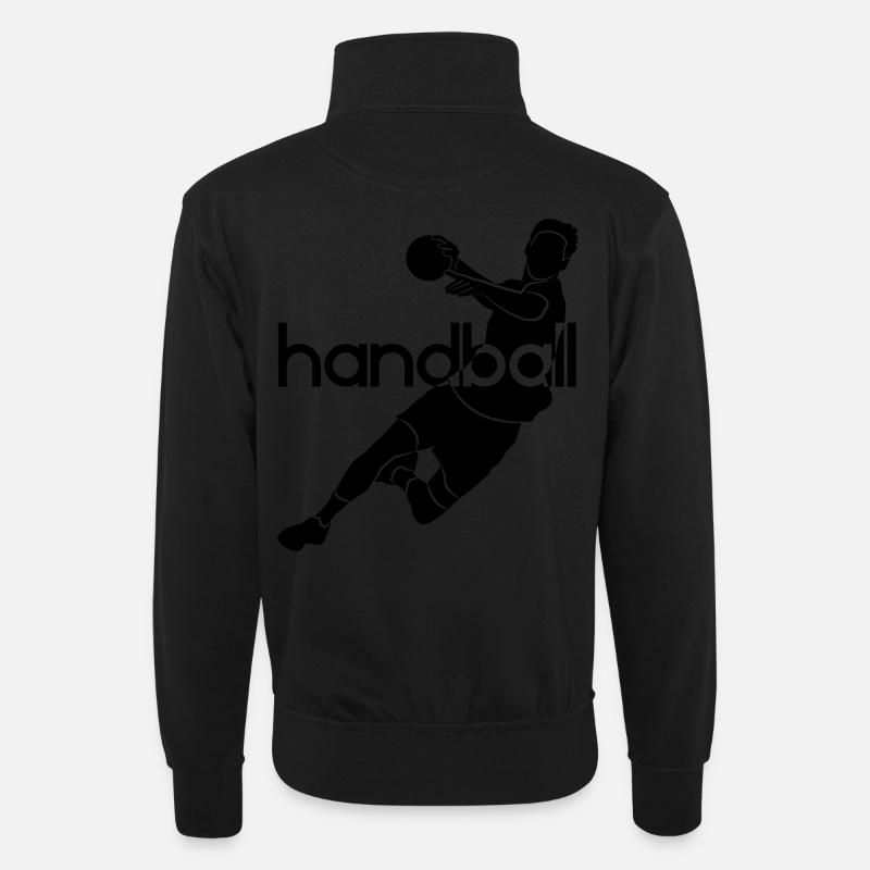 STYL - Unisex sweater with zip collar - black