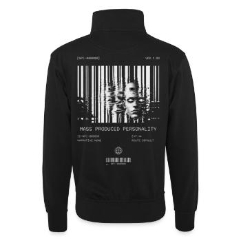 Mass Produced Personality: NPC Energy T-Shirt - Unisex sweater with zip collar - black - Back