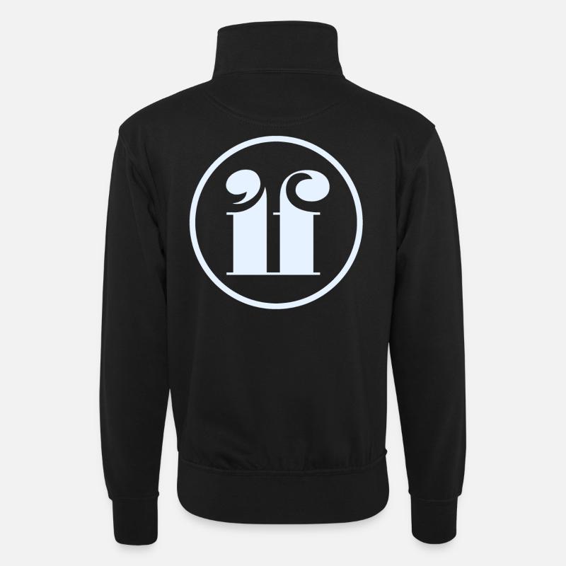 Elegant lighting design with shades - Unisex sweater with zip collar - black