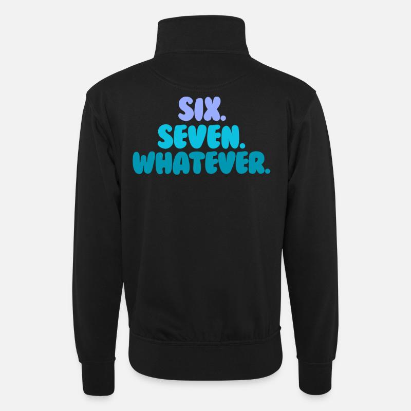 Six Seven - Unisex Pullover mit Zip-Kragen - Schwarz