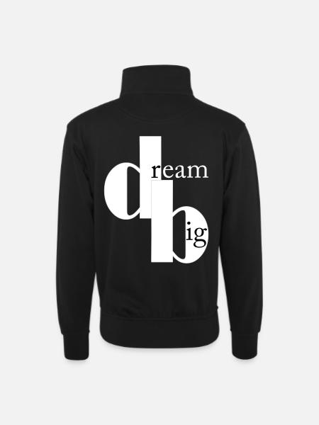 dream big - Unisex sweater with zip collar - black
