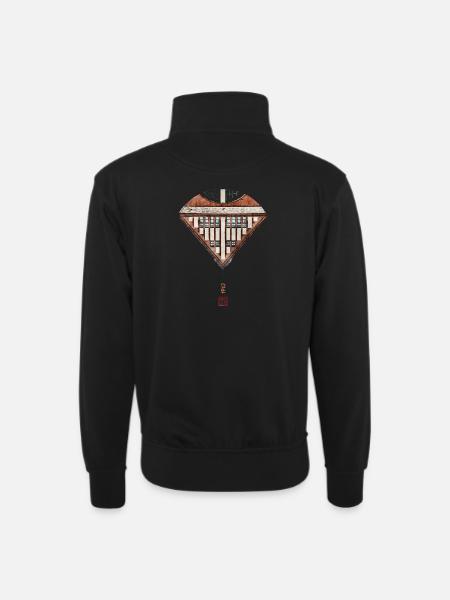 Germany_Hanover_Architecture_Ink Tower - Unisex sweater with zip collar - black