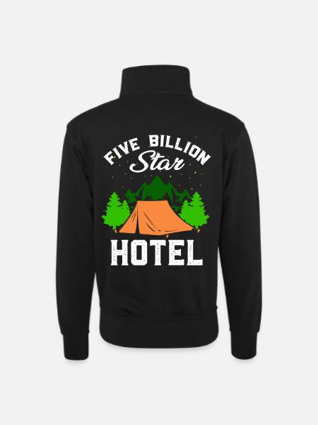Camping Camping Vacation Gift - Unisex sweater with zip collar - black