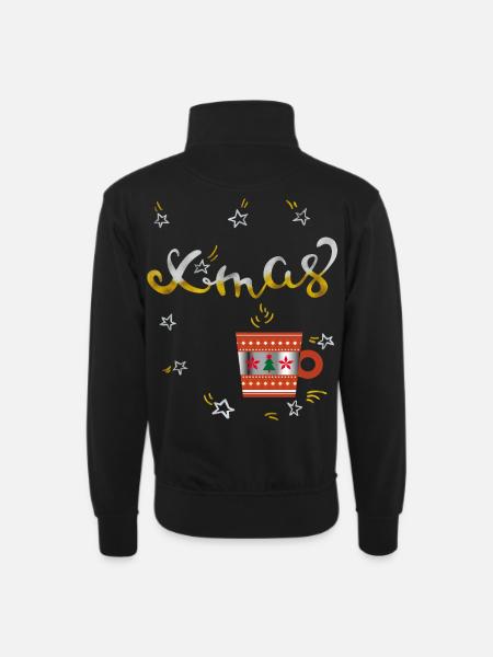 Café de l’Avent - Sweat col montant zippé unisexe - noir