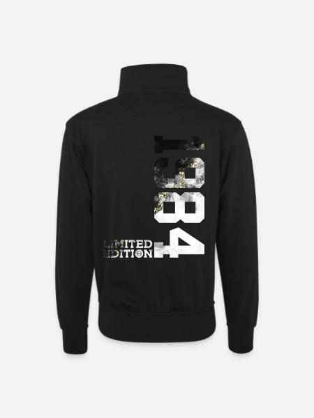 42ND BIRTHDAY LIMITED EDITION 1984 - Unisex sweater with zip collar - black
