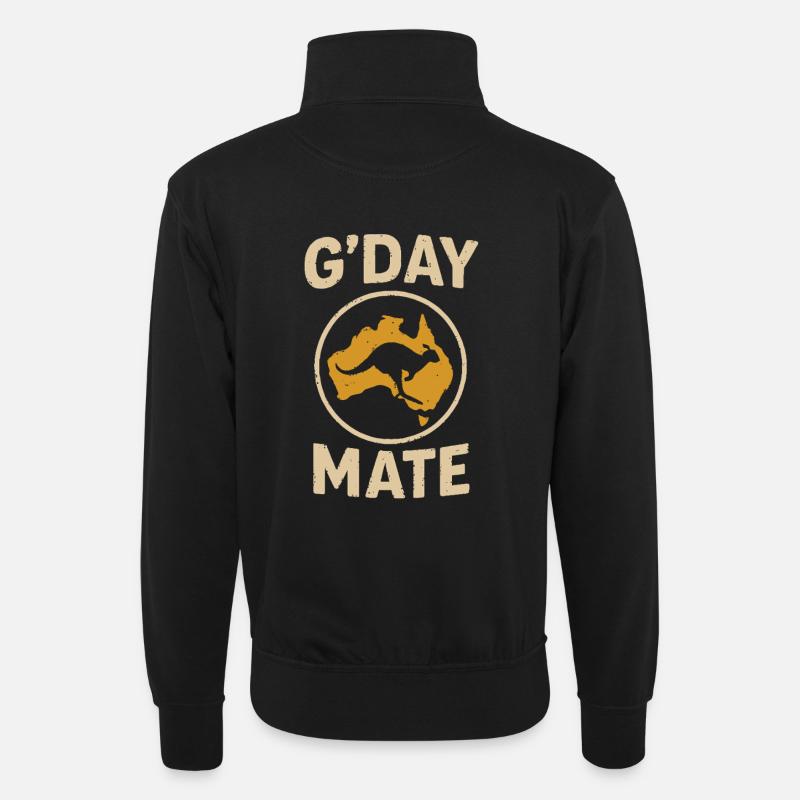 G’day mate – Salutation australienne - Sweat col montant zippé unisexe - noir