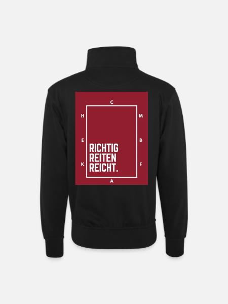 Riding properly is enough. - Unisex sweater with zip collar - black