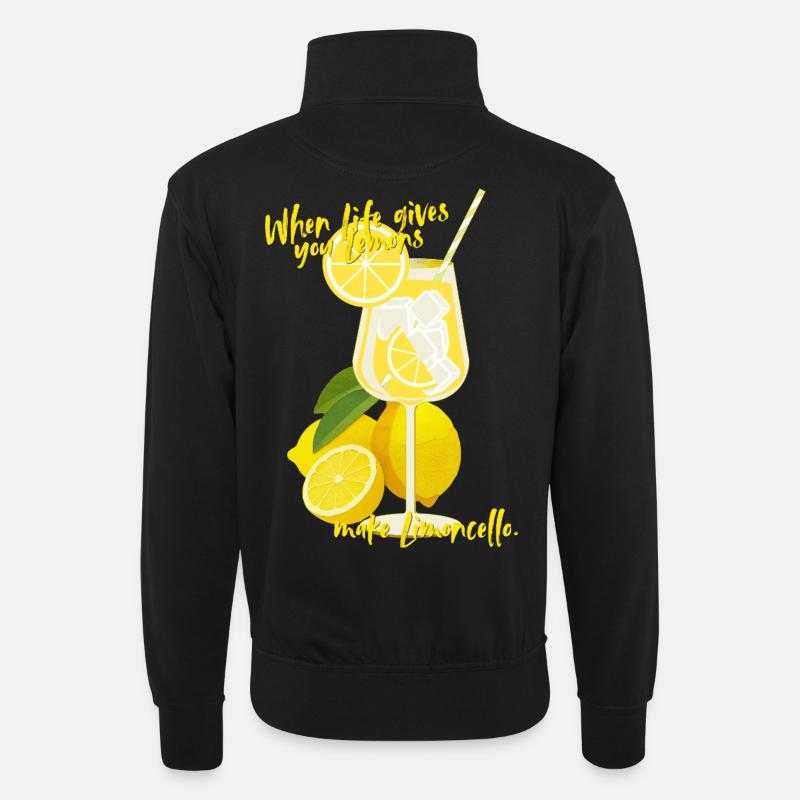 Limoncello - Unisex Pullover mit Zip-Kragen - Schwarz