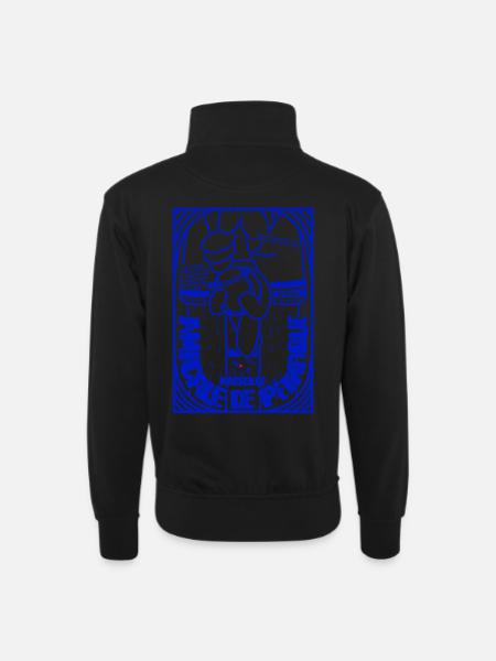 Amicale de pétanque Marseille rétro - Sweat col montant zippé unisexe - noir