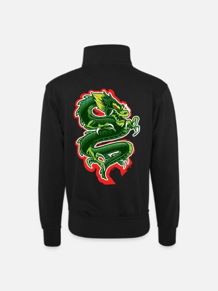 Dragon - Sweat col montant zippé unisexe - noir