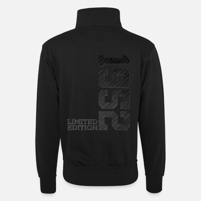 74TH BIRTHDAY LIMITED EDITION 1952 - Unisex sweater with zip collar - black