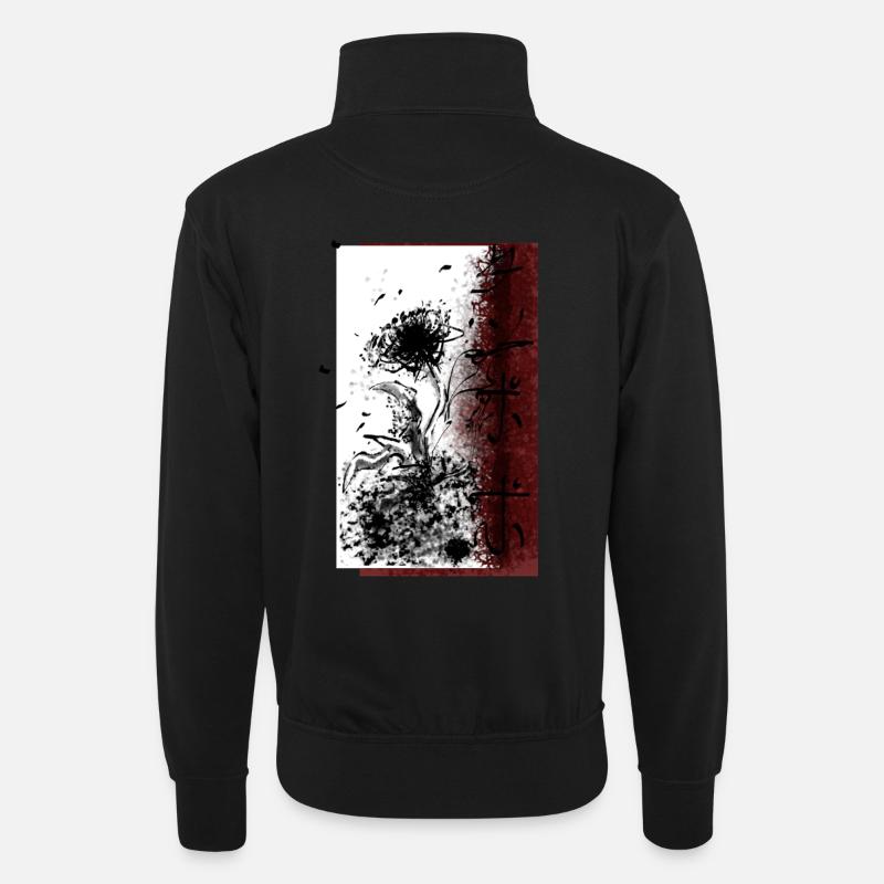 Pissenlit - Sweat col montant zippé unisexe - noir