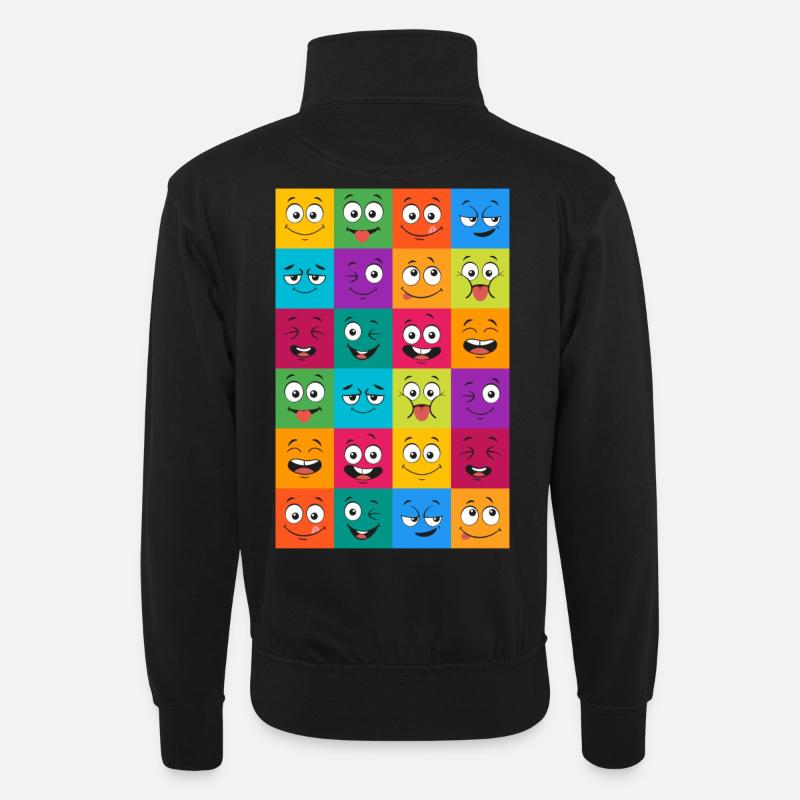 Motivation - Sweat col montant zippé unisexe - noir