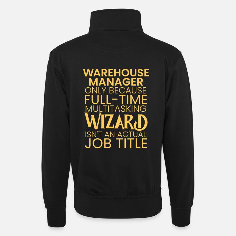 Assistant multitâche du gestionnaire d’entrepôt - Sweat col montant zippé unisexe - noir