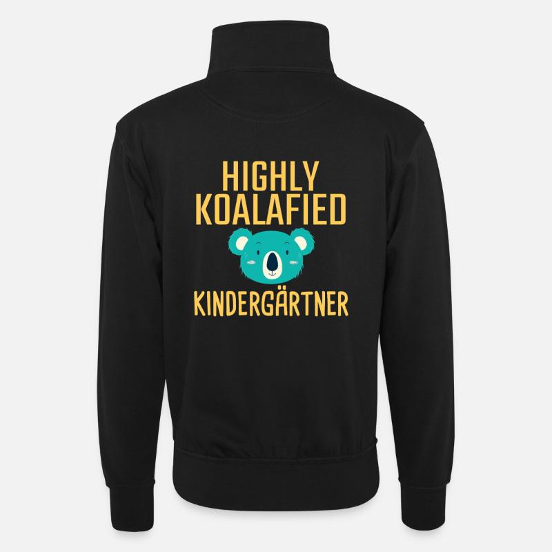 Enseignant de maternelle Koalafied - Sweat col montant zippé unisexe - noir