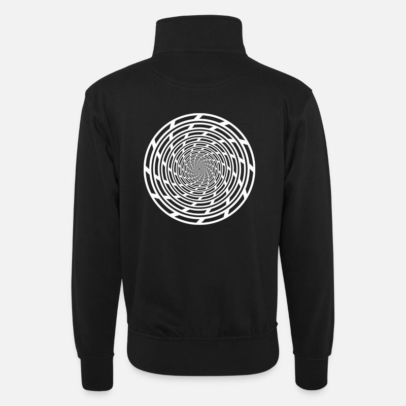 Tekno 23 Spiral - Sweat col montant zippé unisexe - noir