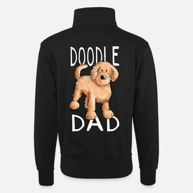 Doodle Dad - Goldendoodle - Dog - Unisex sweater with zip collar - black