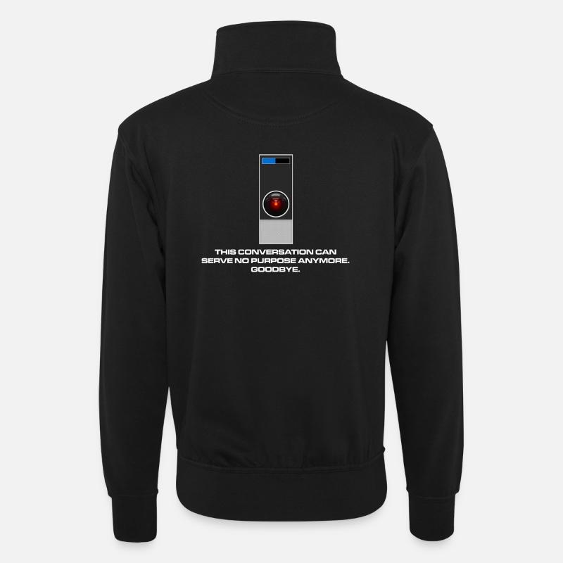 It's no use, Dave. - Unisex sweater with zip collar - black