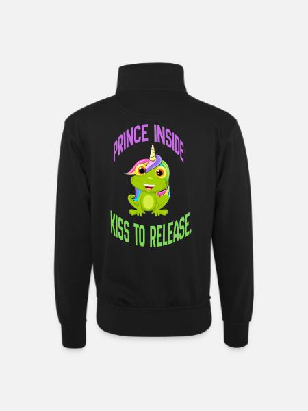 Prince Inside – Kiss to Release - Unisex sweater with zip collar - black
