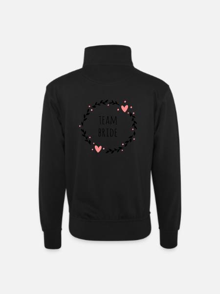 Team Bride | JGA - Unisex sweater with zip collar - black