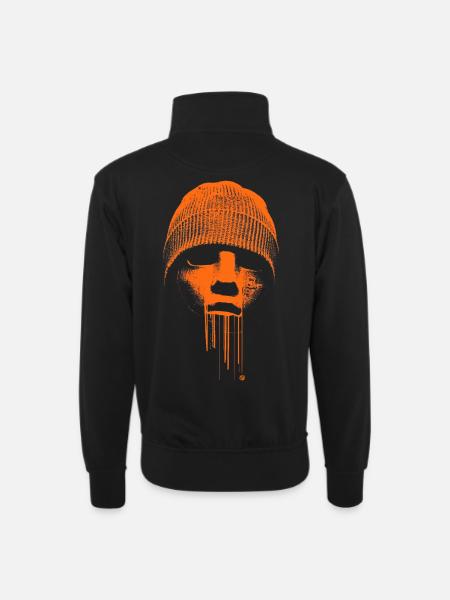 Beanie Rebel - Unisex sweater with zip collar - black