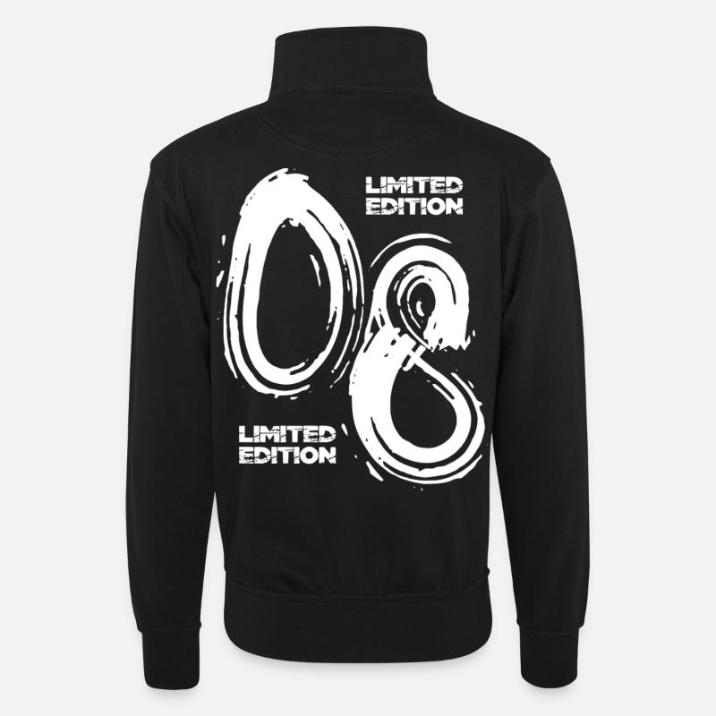 Spirale der Kontraste Limited Edition 2008 - Unisex Pullover mit Zip-Kragen - Schwarz