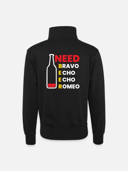 Lust for Life Bottle Design - Unisex sweater with zip collar - black
