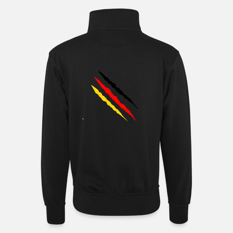 Wm Kratzer - Unisex Pullover mit Zip-Kragen - Schwarz