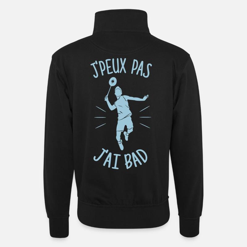 JJPBAD - Sweat col montant zippé unisexe - noir