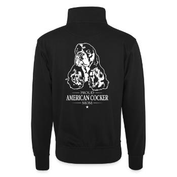 American Cocker Maman Chiens Cocker Spaniel Wilsigns - Sweat col montant zippé unisexe - noir - Dos