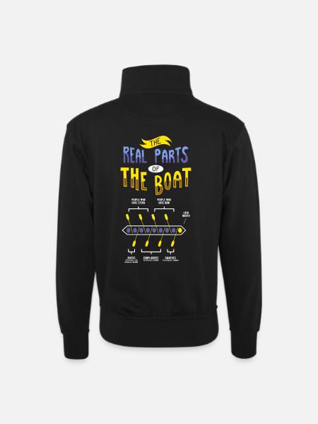 Rowing Rowing Boat - Unisex sweater with zip collar - black