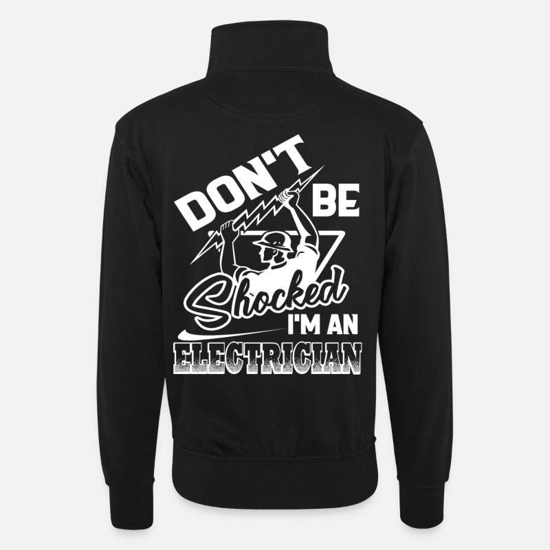 Elektriker Ich bin Elektriker - Unisex Pullover mit Zip-Kragen - Schwarz