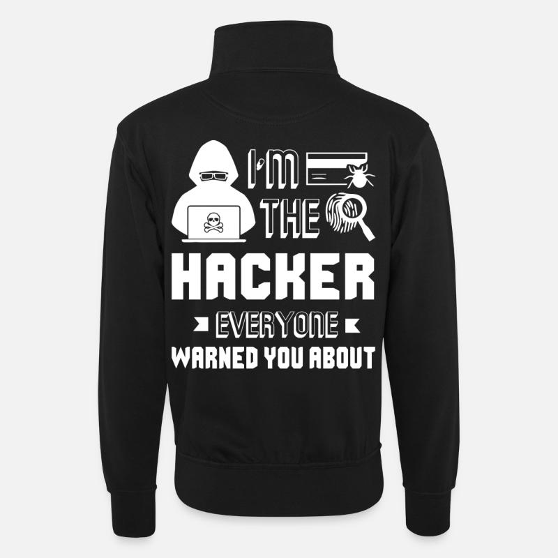 Hacker I'm The Hacker - Sweat col montant zippé unisexe - noir