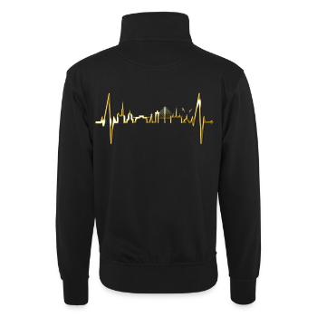 Copenhague Skyline Heartbeat Danemark Amour Hygge - Sweat col montant zippé unisexe - noir - Dos