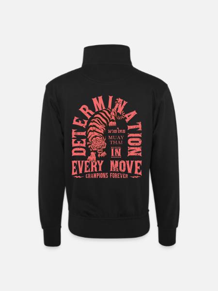 Muay Thai martial arts - Unisex sweater with zip collar - black