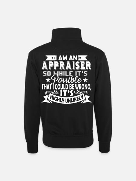 Appraiser I Am An Appraiser - Unisex sweater with zip collar - black