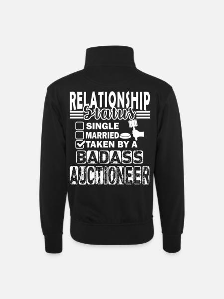 Auctioneer Relationship Status - Unisex sweater with zip collar - black