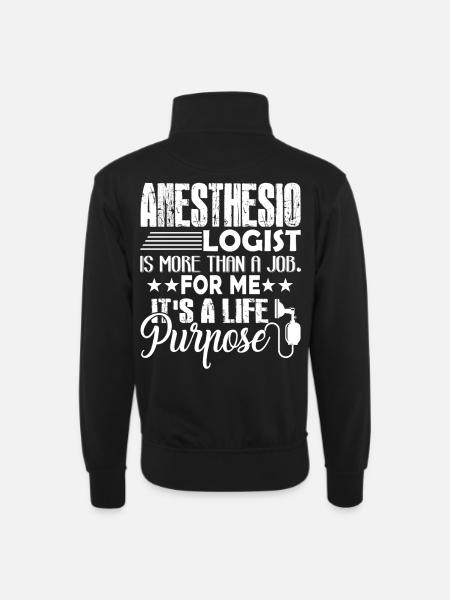 Anesthesiologist It's A Life Purpose - Unisex sweater with zip collar - black