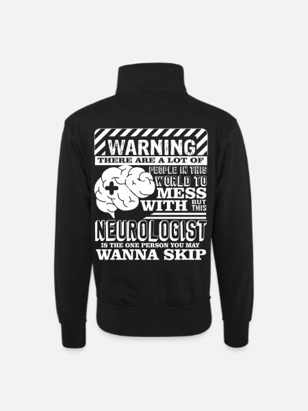 Neurologist Don't Mess With Neurologist - Unisex sweater with zip collar - black