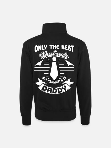 Father's Day Best Husbands - Unisex sweater with zip collar - black