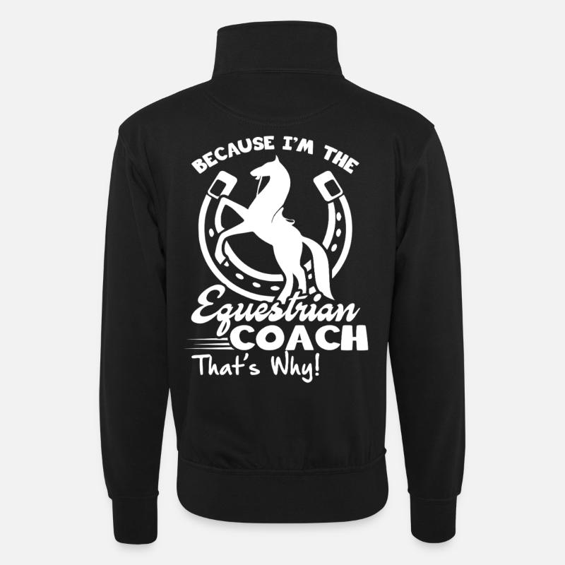 Equestrian Equestrian Coach - Unisex sweater with zip collar - black
