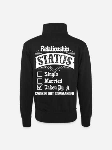 Commander Commander Relationship Status - Unisex sweater with zip collar - black