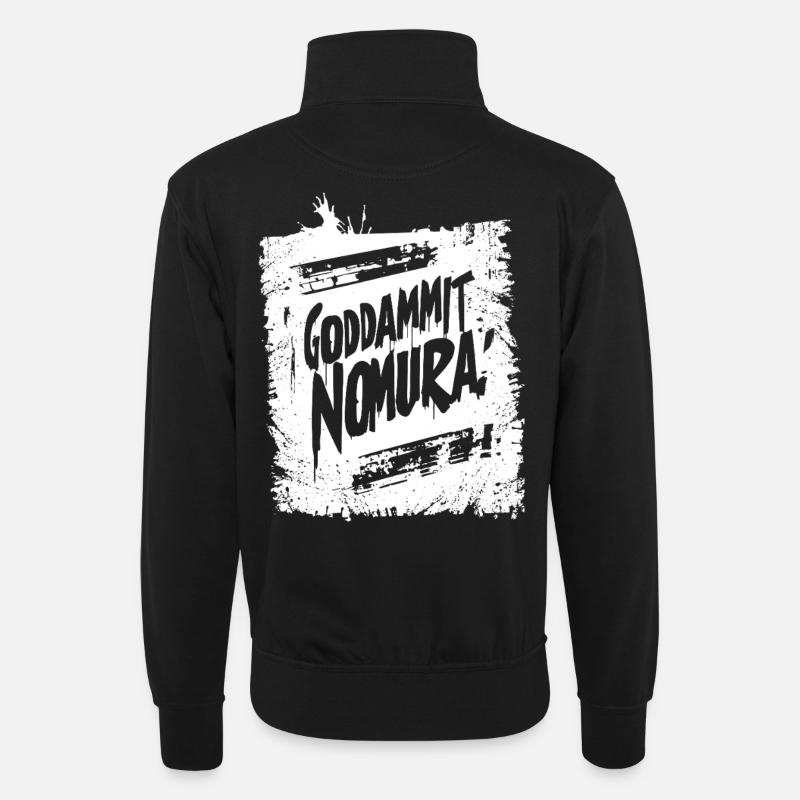 Goddammit Nomura – Graffiti Design - Unisex sweater with zip collar - black